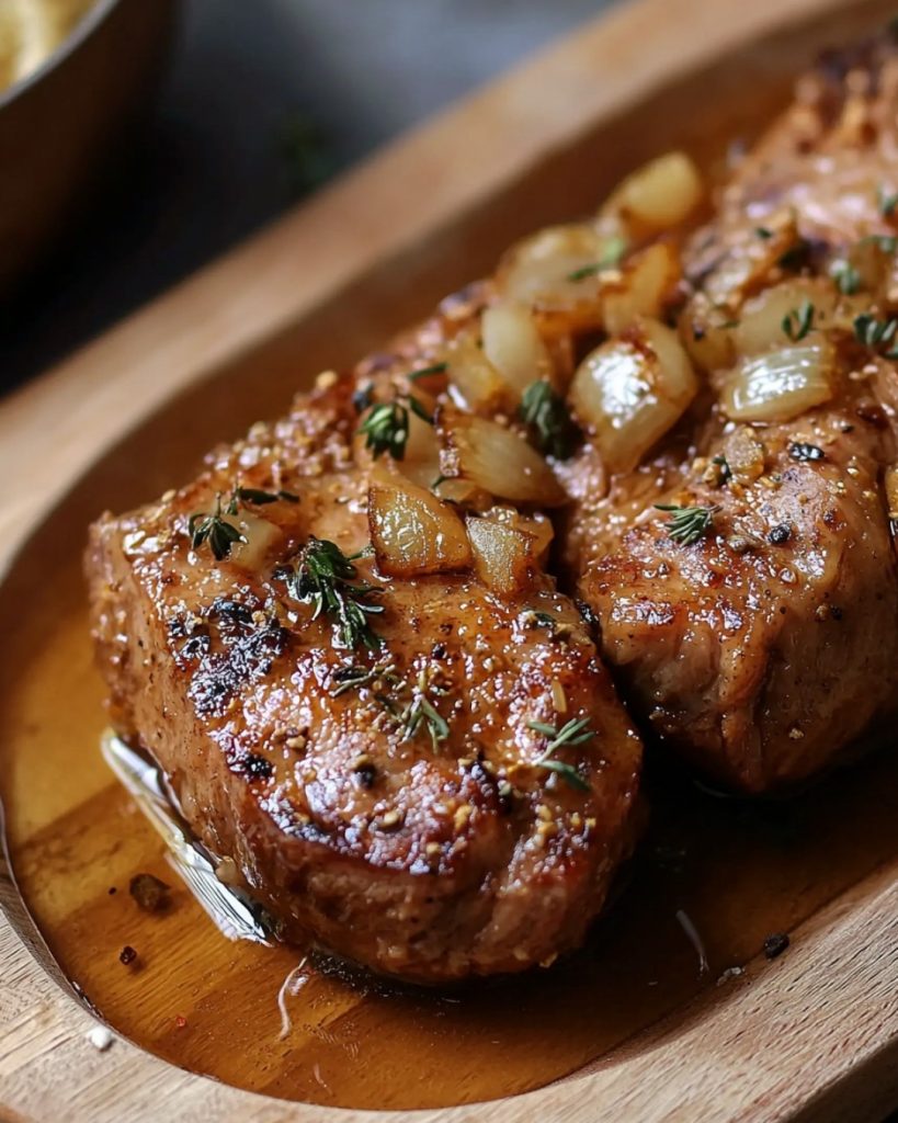 Filet Mignon au Miel, Oignons et Gingembre