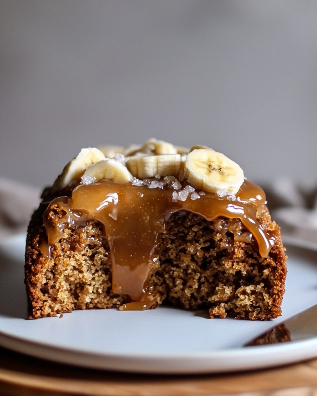 Cake Banane, Nappage Caramel Beurre Salé