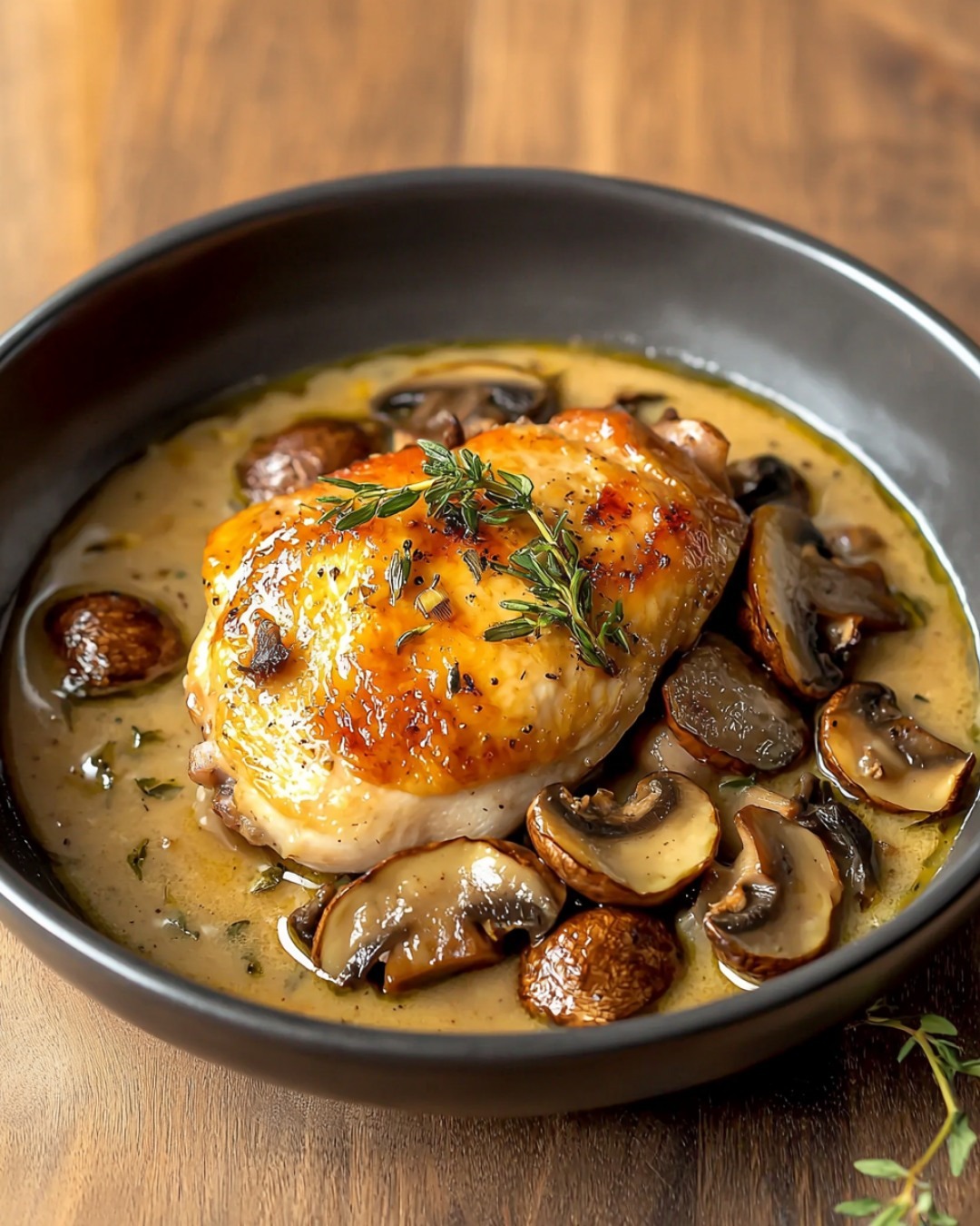 Poulet au Porto et Champignons