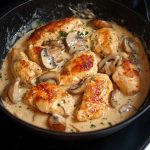 Aiguillettes de Poulet Crémeuses aux Champignons