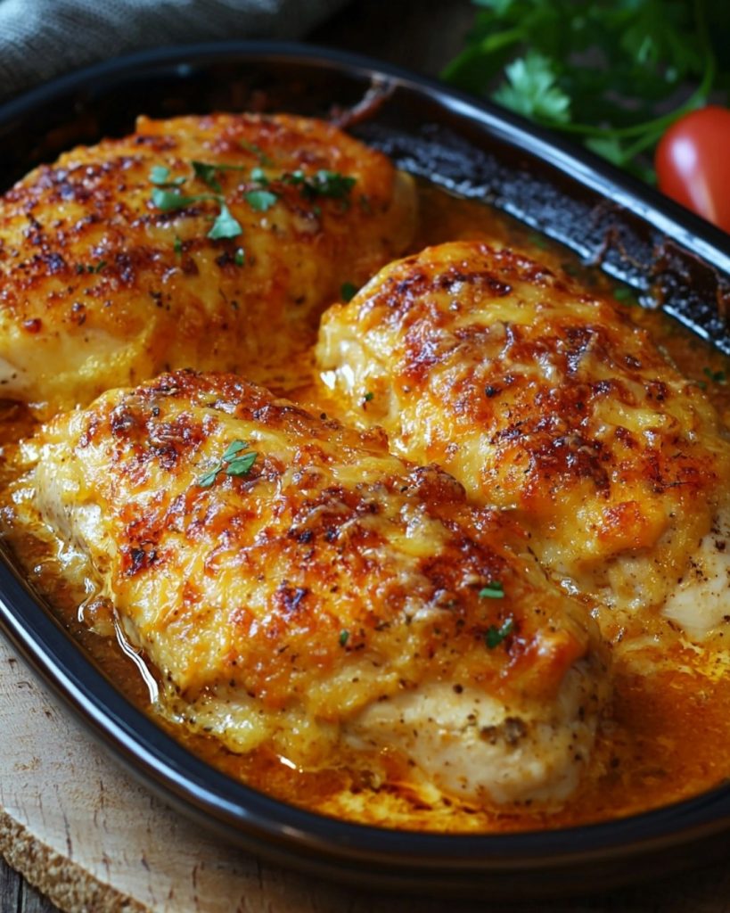 Escalope de Poulet Gratinée au Four