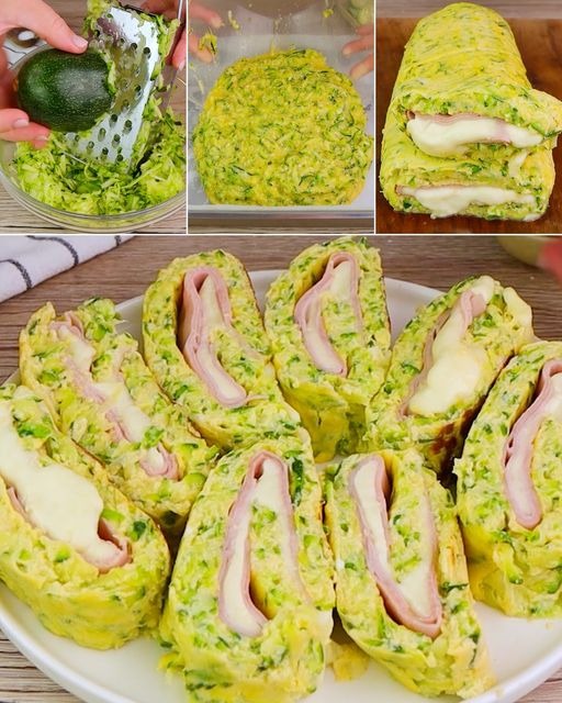 Rouleau de courgettes aux œufs, jambon et fromage : toute la famille va adorer