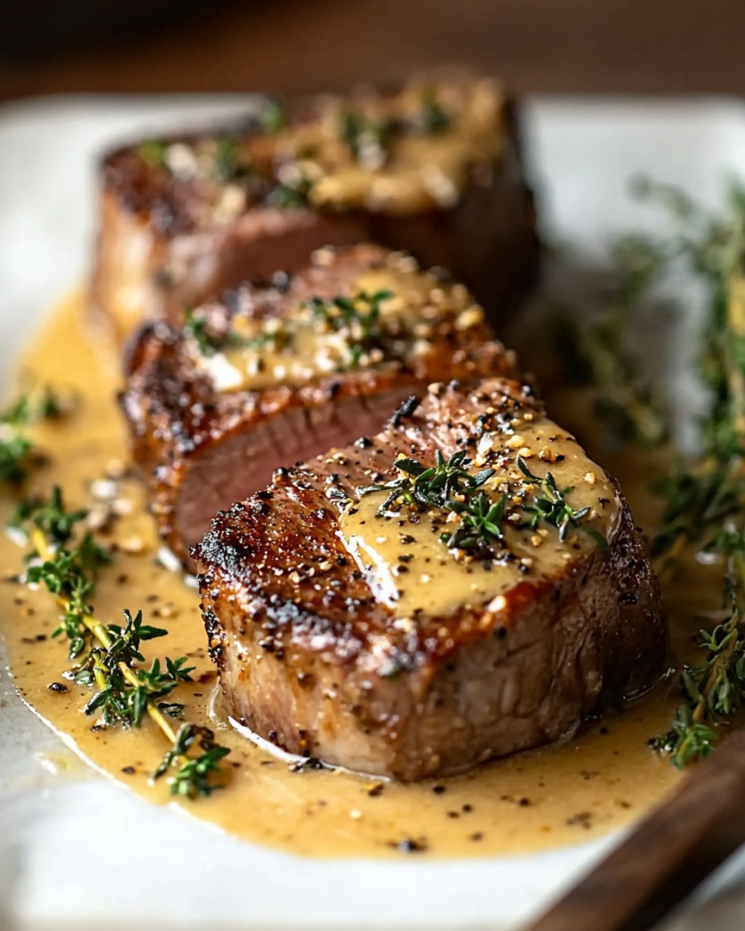 Filet Mignon de Porc à la Moutarde au Thym