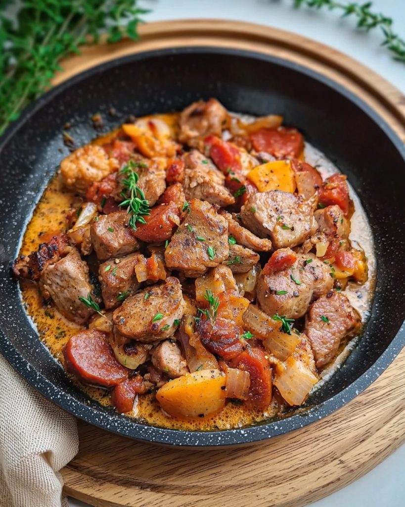 Sauté de veau au chorizo