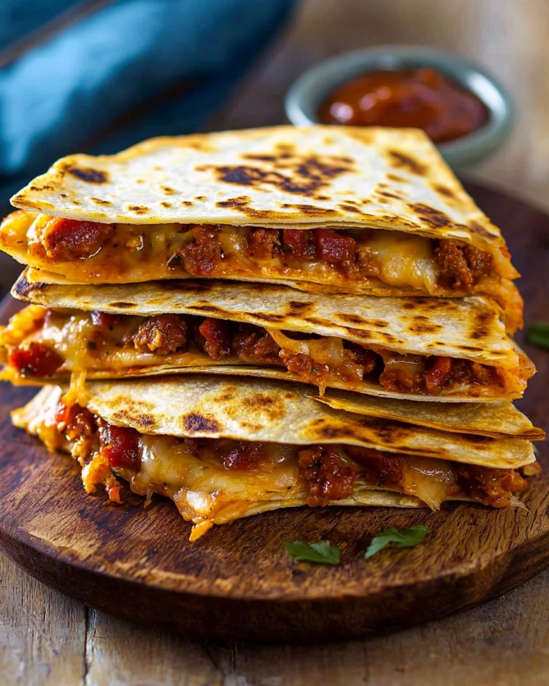 Quesadillas au Chorizo et Cheddar