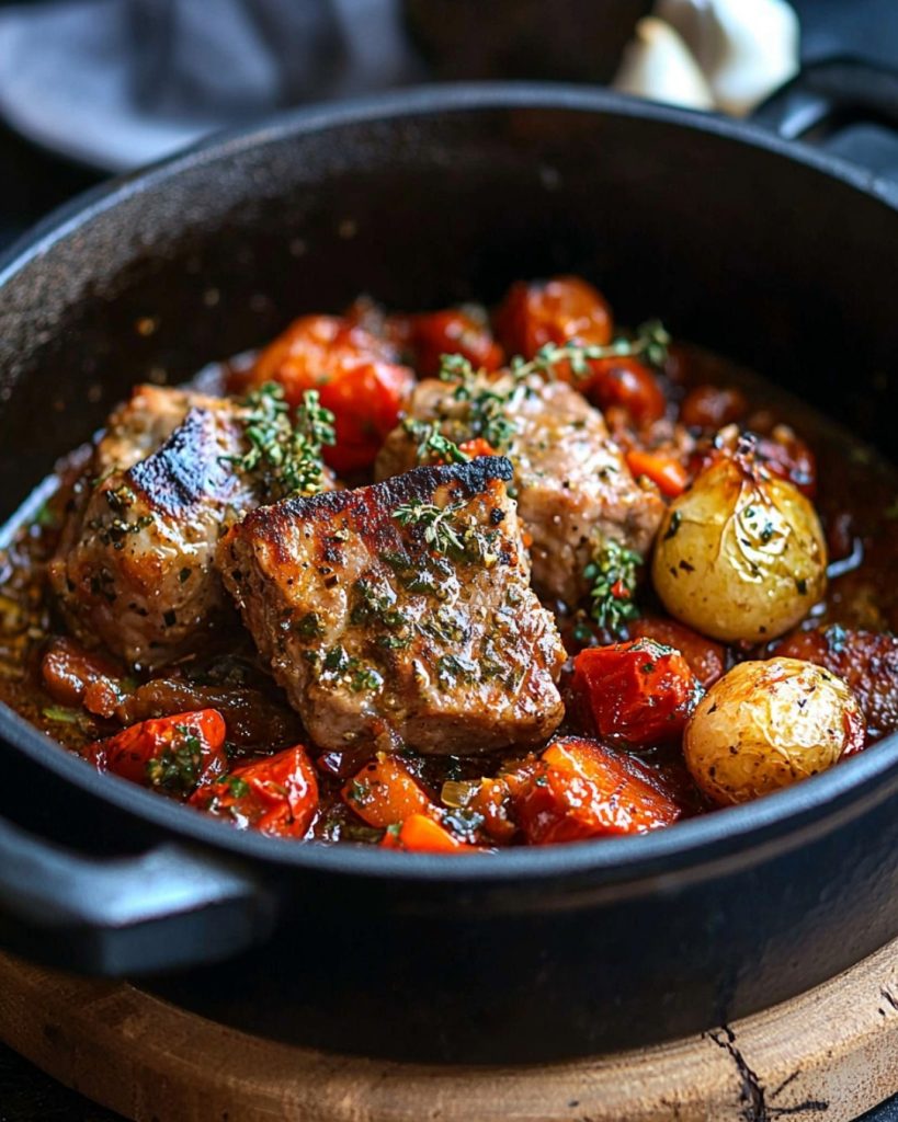 Sauté de Veau à la Provençale avec Poivrons et Tomates