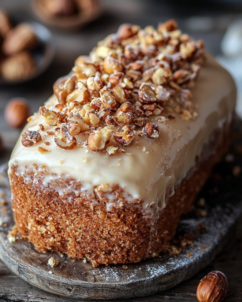 Cake Gourmand Vanille, Spéculoos et Noisettes Caramélisées