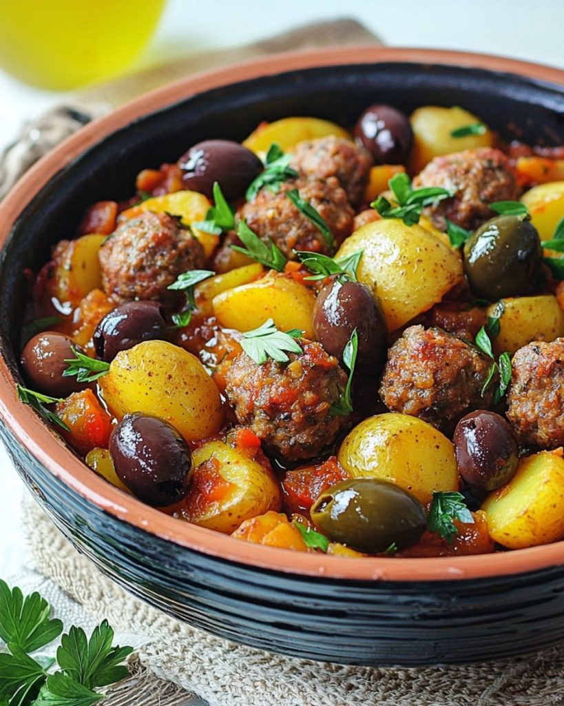 Tajine aux Boulettes de Viande et Pommes de Terre