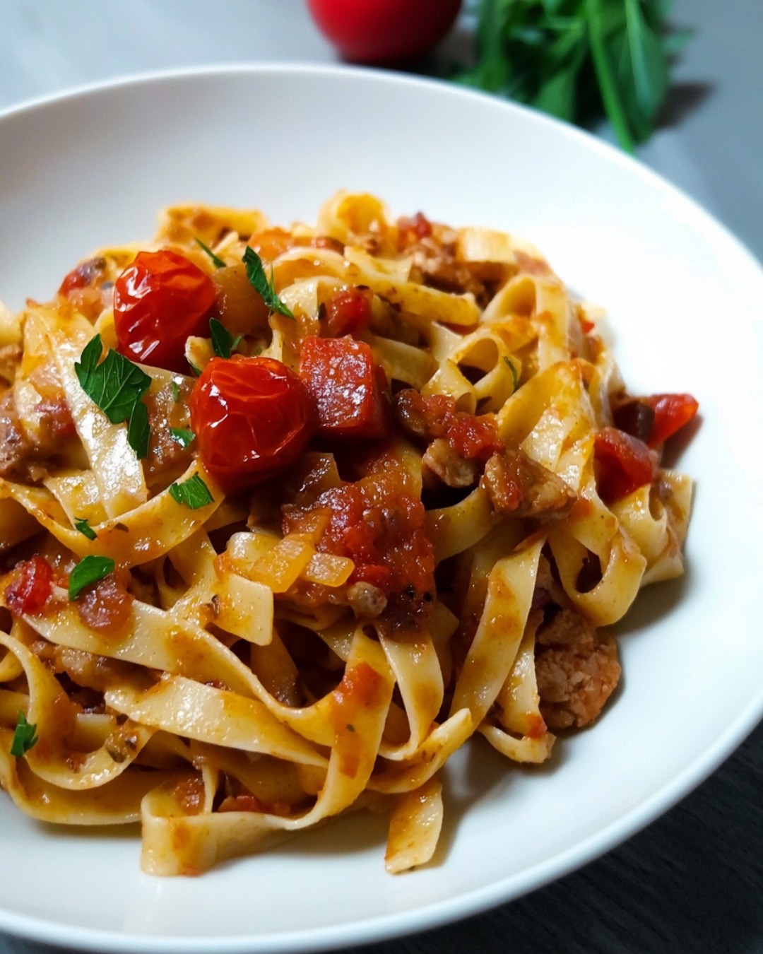 Tagliatelles à l’Espagnole avec Chorizo et Crème