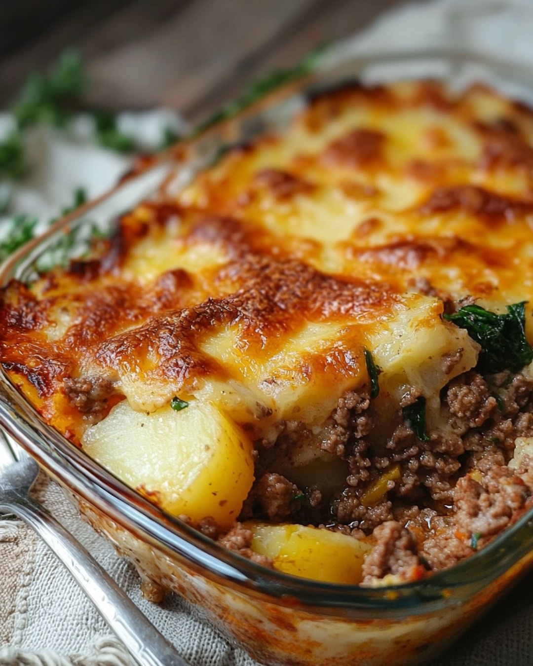 Gratin de Bœuf Haché et Pommes de Terre avec Sauce Tomate