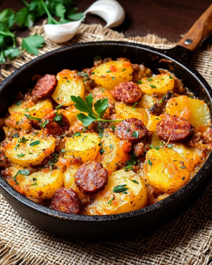 Pommes de Terre Gratinées au Chorizo