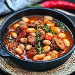 Cocotte de porc au chorizo et haricots blancs 