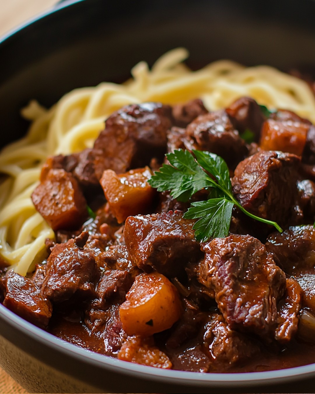 Bœuf Braisé à la Bière et au Chorizo 