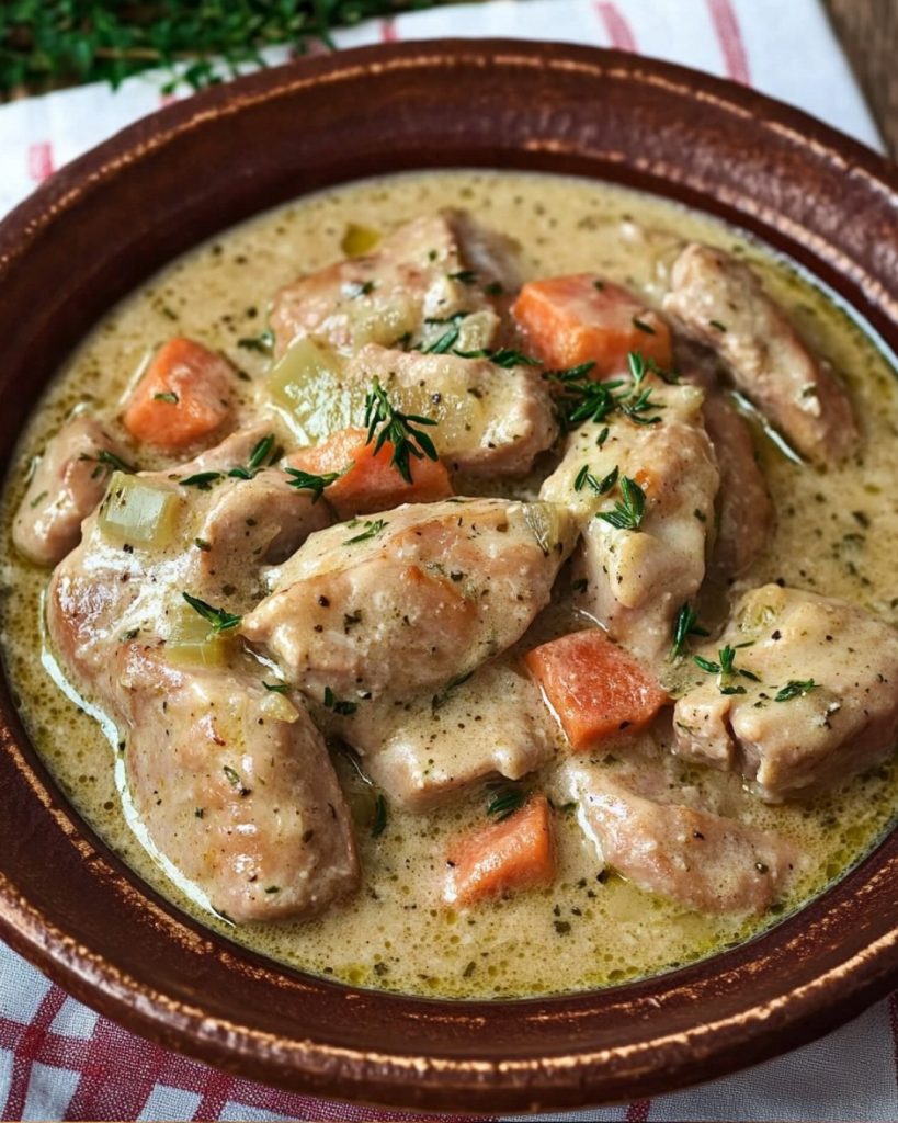 Blanquette de Porc au Vin Blanc et Fines Herbes