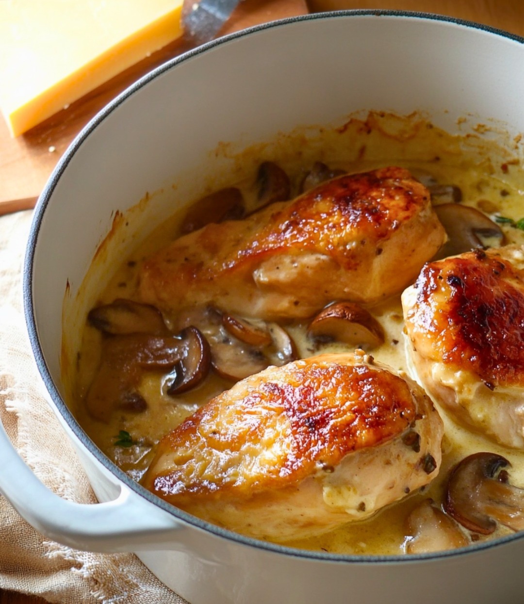 Poulet à la Crème et au Fromage Fondan