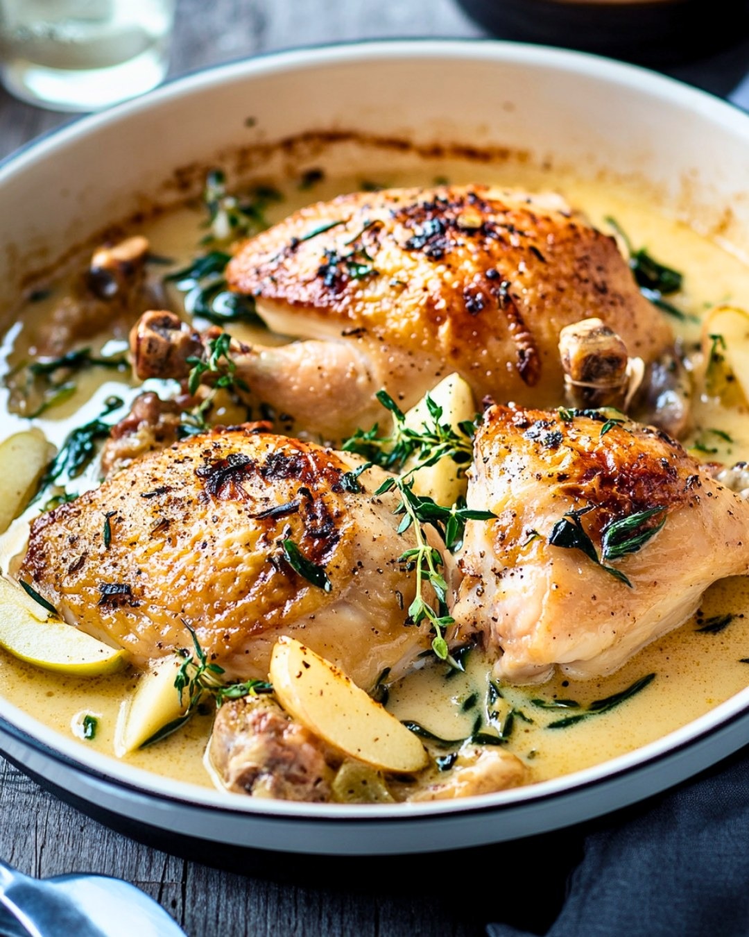 Poulet à la Normande aux Pommes et Cidre