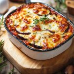 Gratin d’Aubergines Fondant à la Mozzarella et Parmesan 