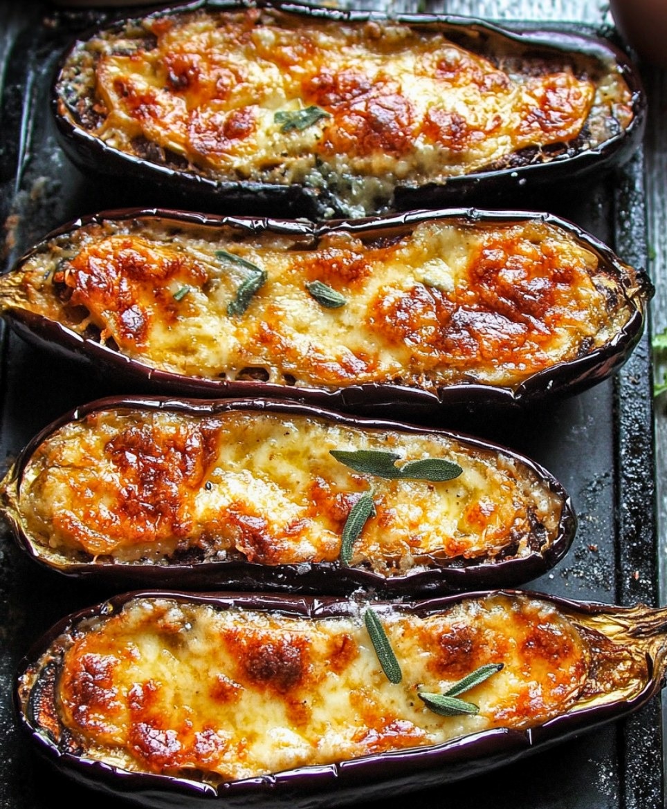 Aubergines Gratinées au Fromage