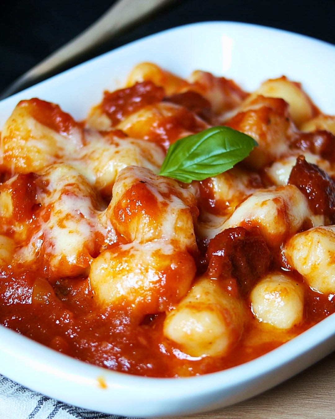 Gnocchi Gratinés avec Sauce Tomate et Chorizo 