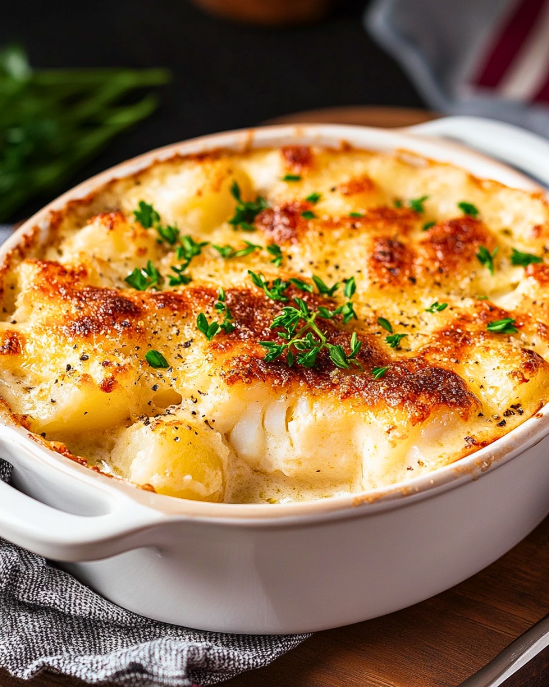 Gratin de Cabillaud aux Pommes de Terre Dorées