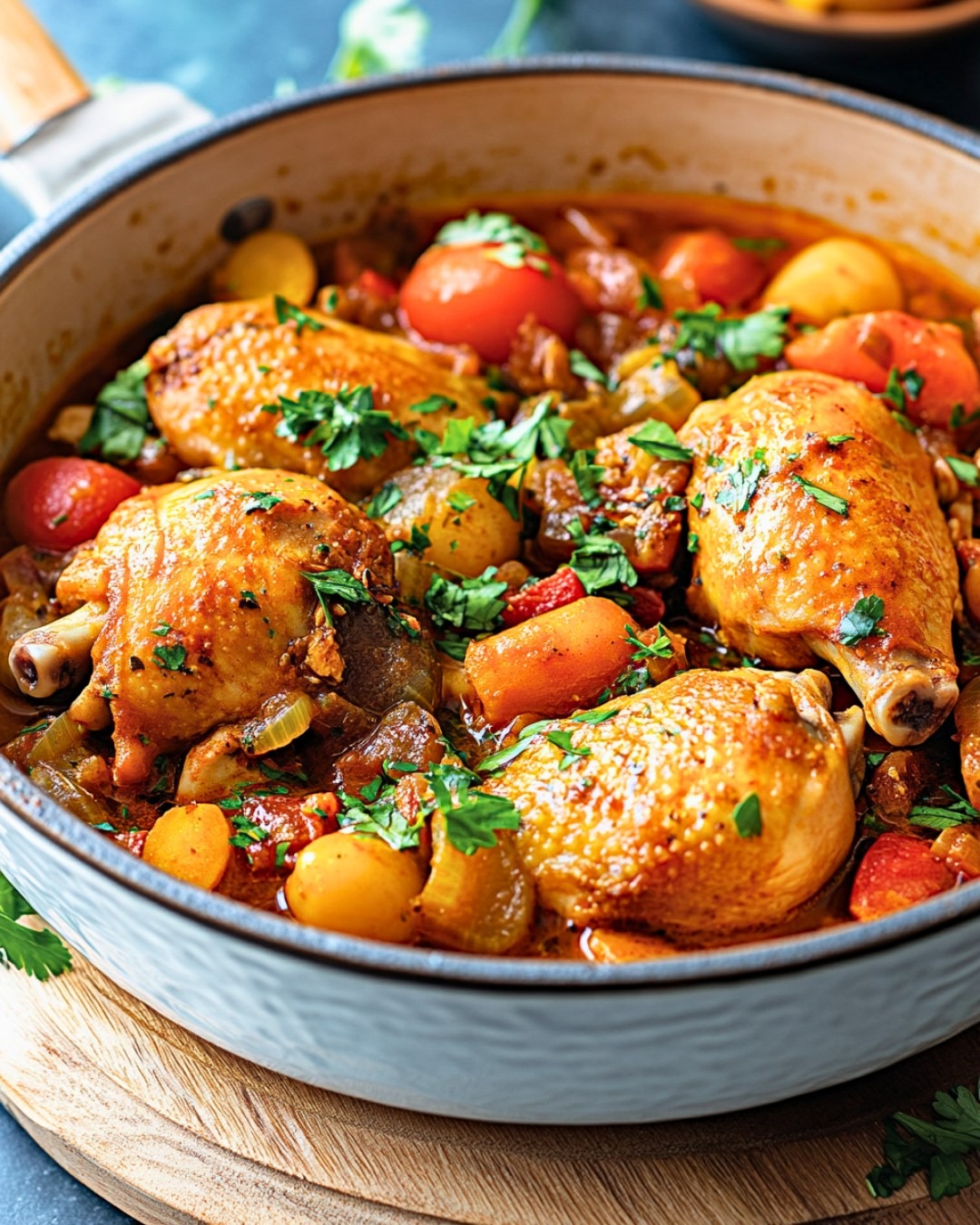 Mijoté de Poulet et Légumes à la Marocaine