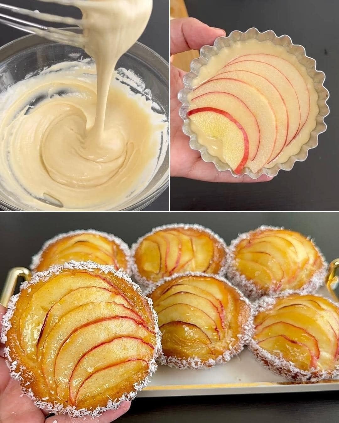 Tartelettes aux pommes et noix de coco