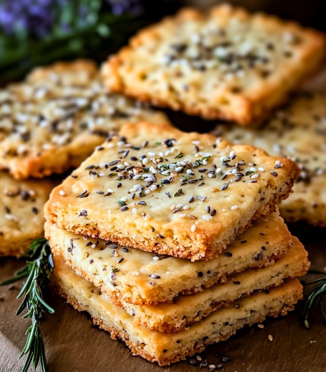 Petits Sablés au Comté, Sésame et Herbes de Provence 