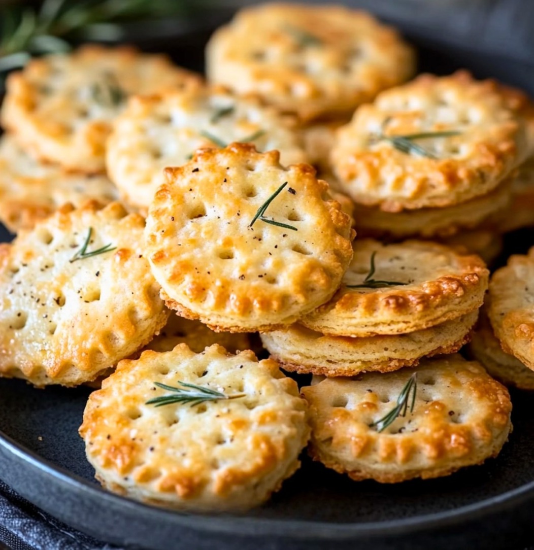 Petits Biscuits Apéritifs au Parmesan et Romarin