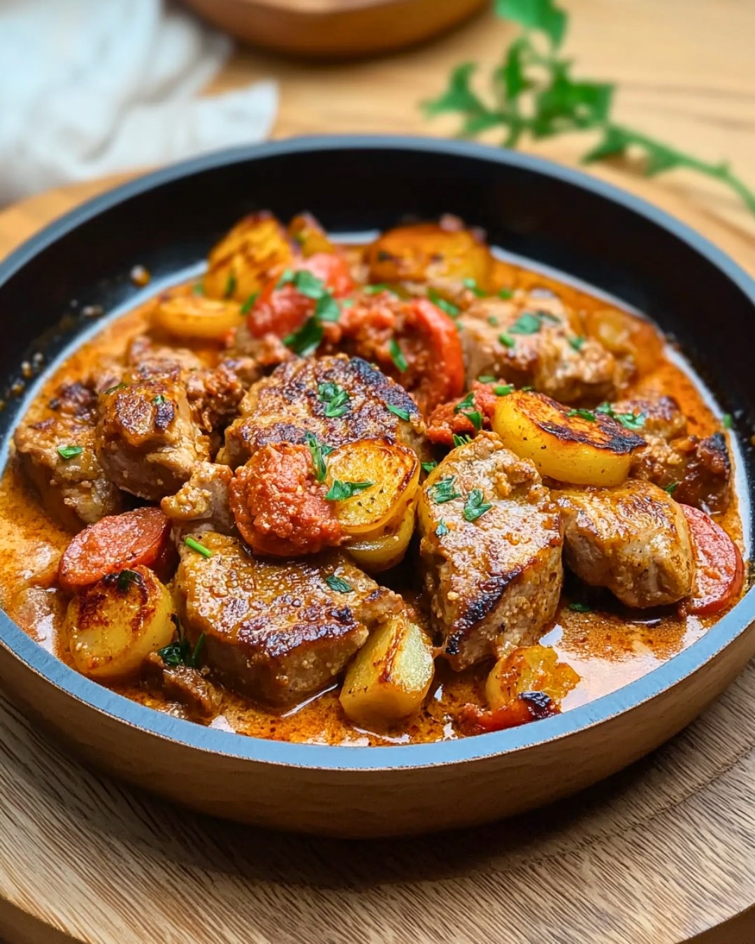 Veau au Chorizo et Sauce Crémée