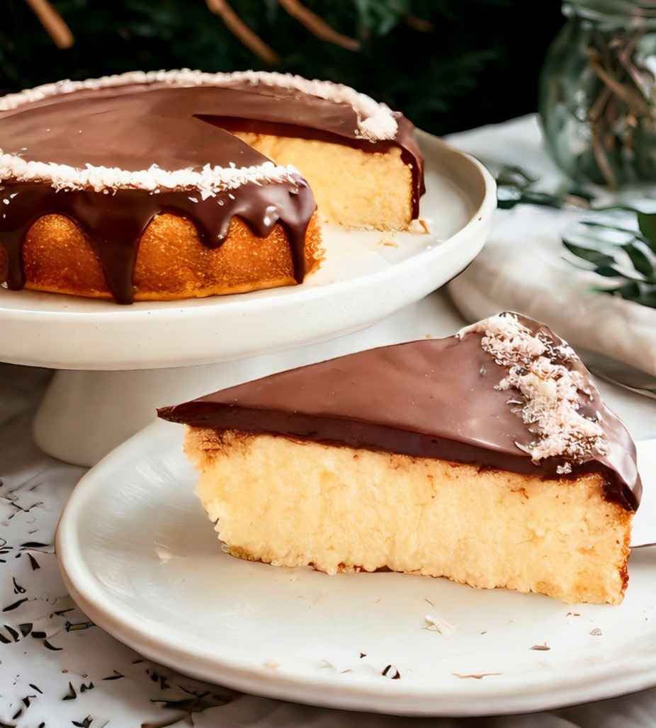 Moelleux à la Noix de Coco et Ganache au Chocolat