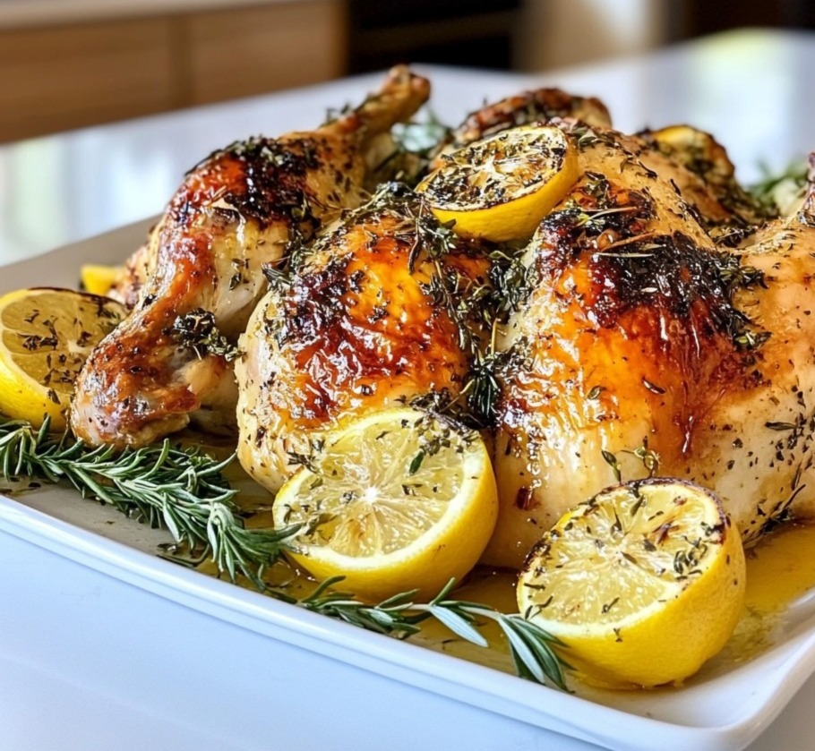 Poulet Rôti au Citron et aux Herbes