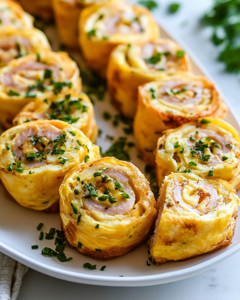 Omelette Roulée au Jambon et Fromage