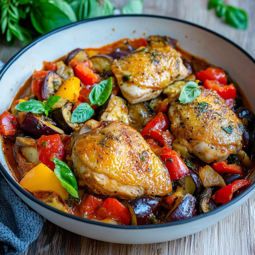 Cuisses de Poulet avec Ratatouille