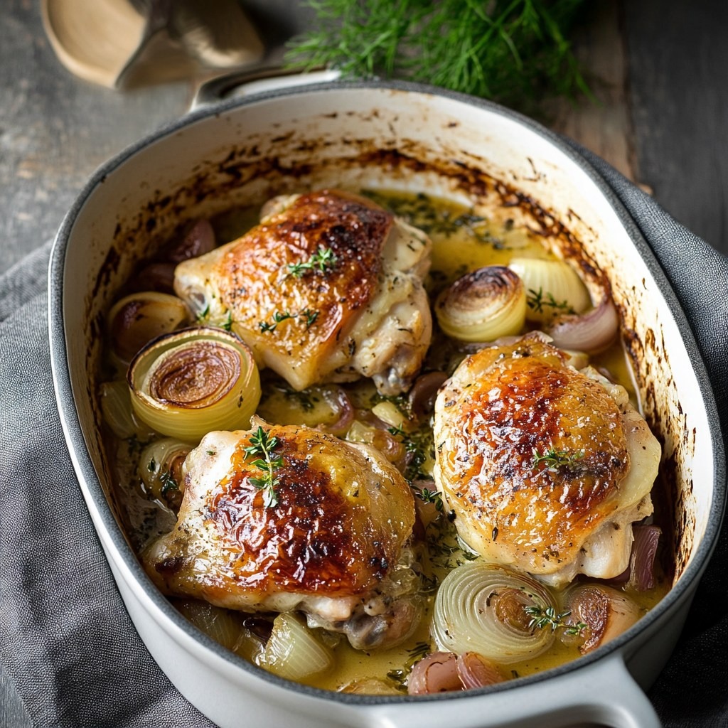 Casserole de poulet au fenouil