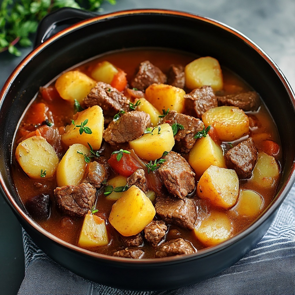 Boeuf mijoté aux pommes de terre