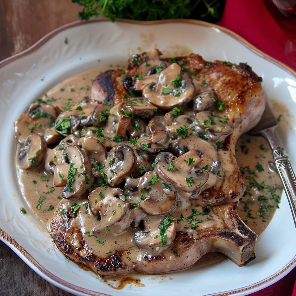 Côtes de Porc aux Champignons