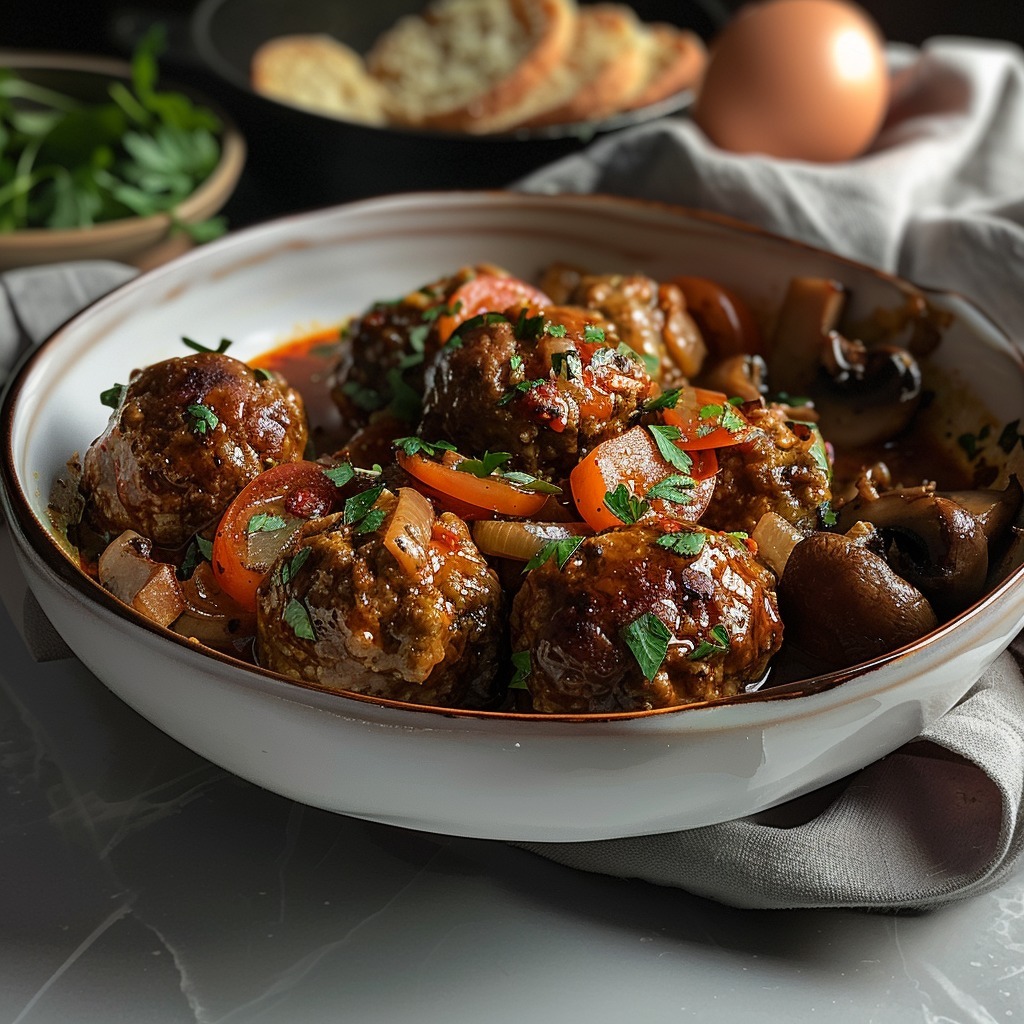 Boulettes de viande aux champignons