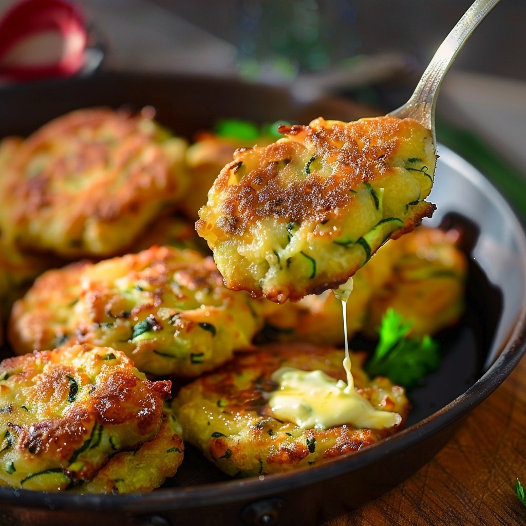 Beignets de courgette à la cuillère