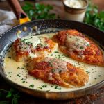 Poulet Crémeux au Parmesan et Beurre à l’Ail