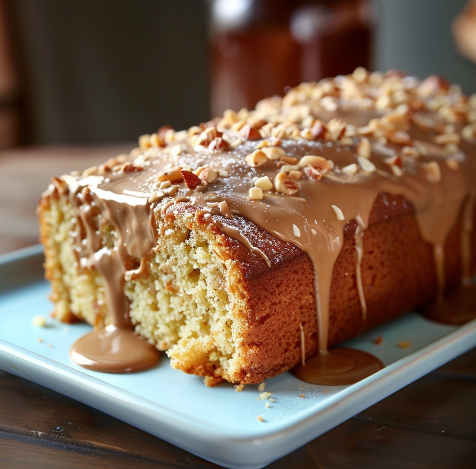 Gâteau au Yaourt et Amandes avec Glaçage Praliné