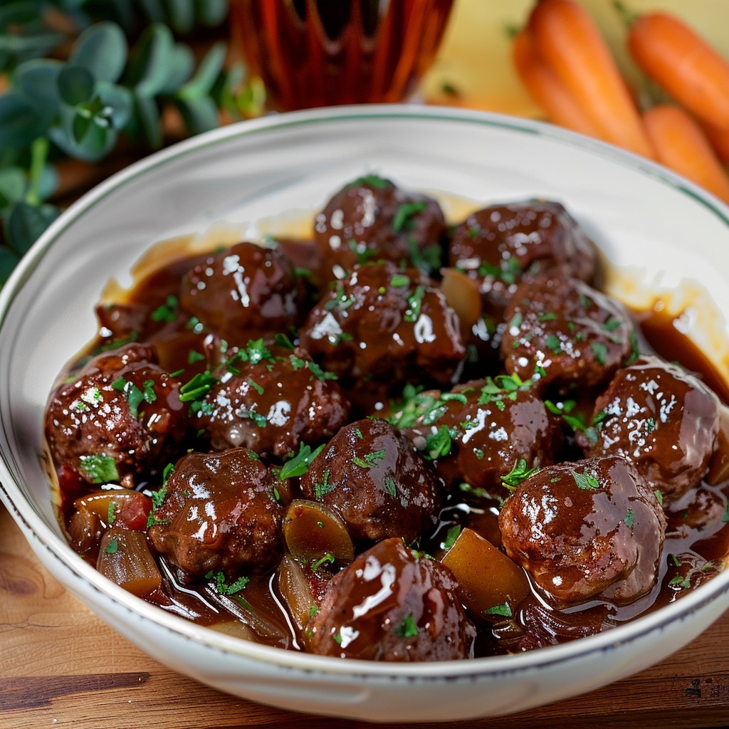 Boulettes de Boeuf Façon Bourguignon