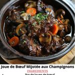 Joue de Bœuf Mijotée aux Champignons