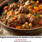 Ragoût de Boulettes de Viande et Pois Chiches à la Marocaine